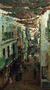 Ilya Repin Street of the Snakes in Seville painting